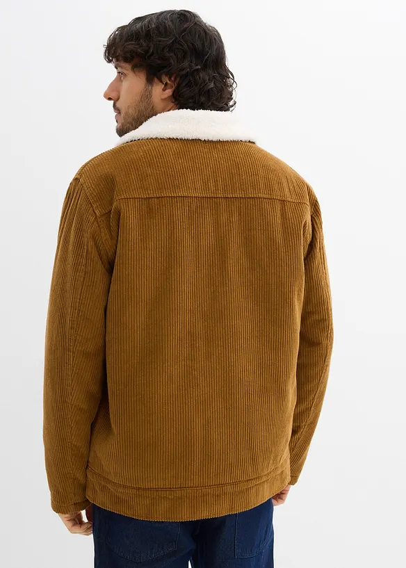 Giacca in velluto a coste con fodera teddy, bonprix