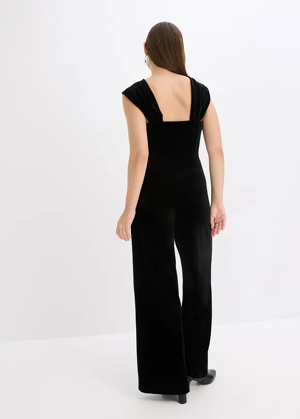 Tuta elegante in jersey di velluto fluente, bonprix