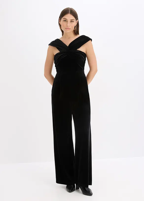 Tuta elegante in jersey di velluto fluente, bonprix