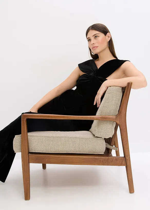 Tuta elegante in jersey di velluto fluente, bonprix