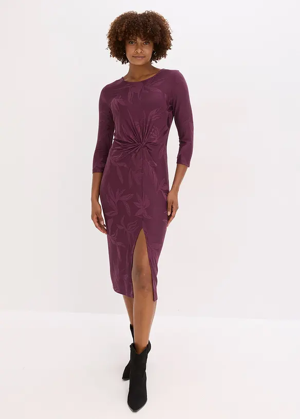 Abito midi jacquard, bonprix
