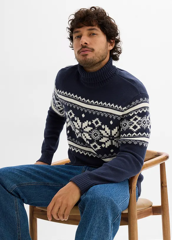 Maglione norvegese in puro cotone, bonprix