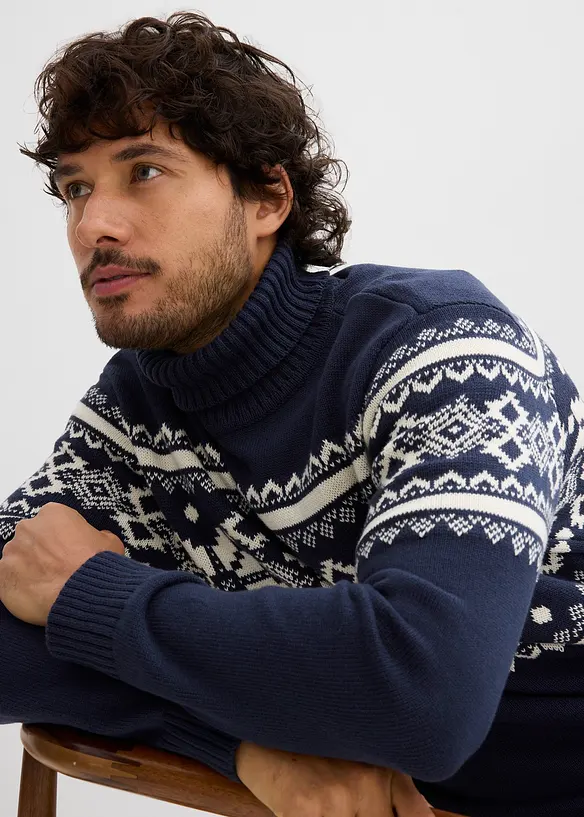 Maglione norvegese in puro cotone, bonprix