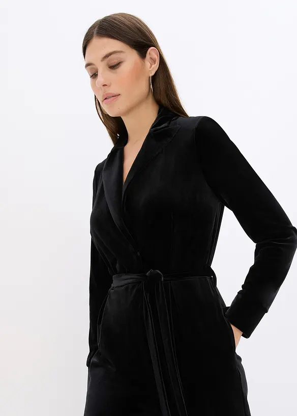 Tuta elegante in jersey di velluto fluente, bonprix