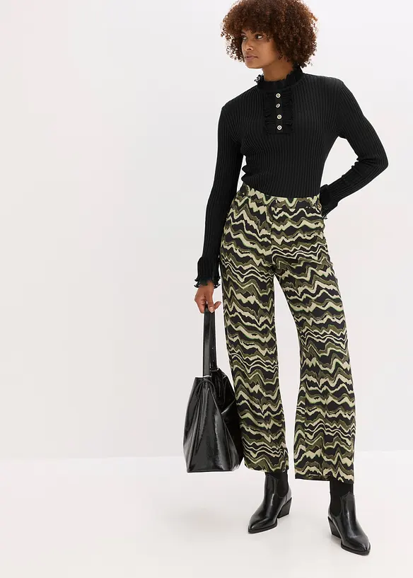 Pantaloni a palazzo in crêpe leggero di viscosa, bonprix