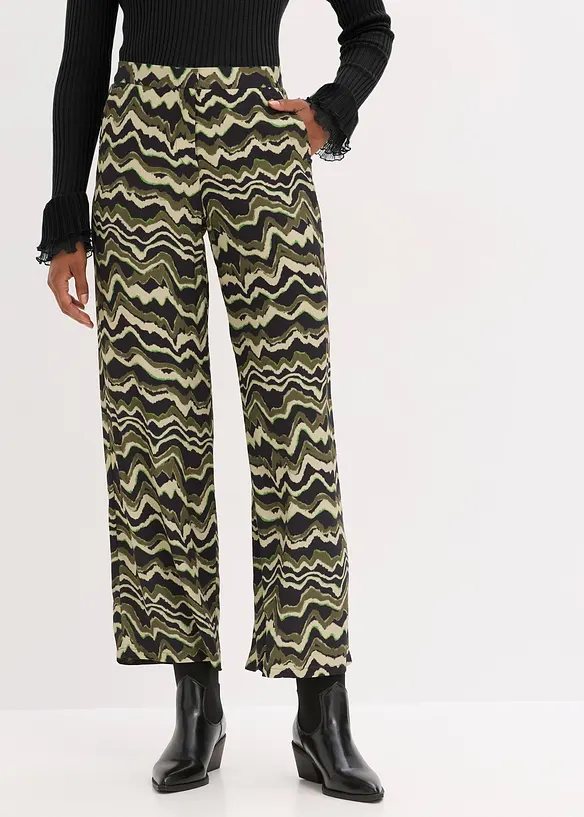 Pantaloni a palazzo in crêpe leggero di viscosa, bonprix