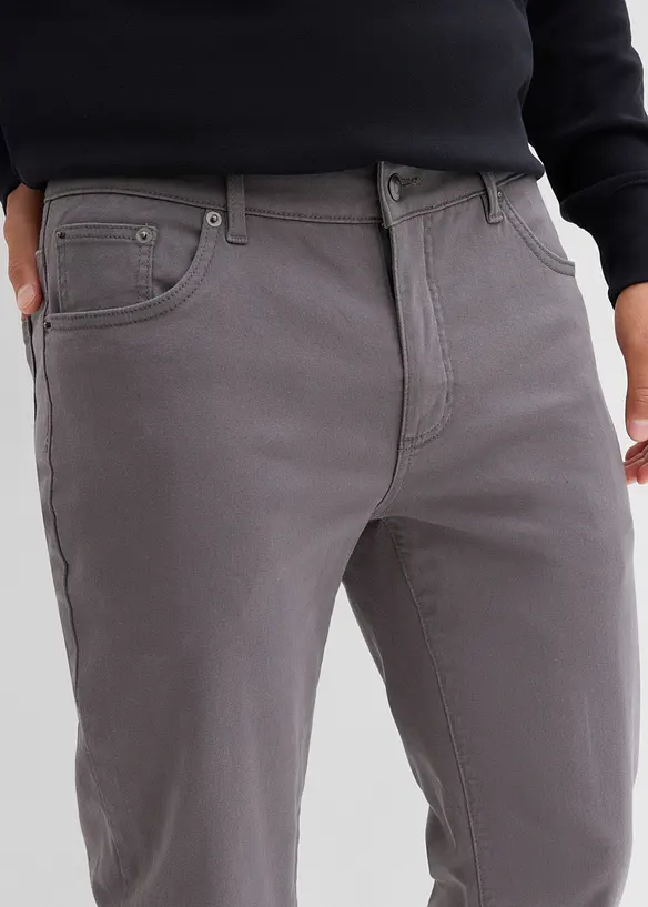 Pantaloni termici elasticizzati con fodera in flanella straight, regular fit, bonprix