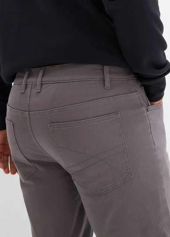 Pantaloni termici elasticizzati con fodera in flanella straight, regular fit, bonprix