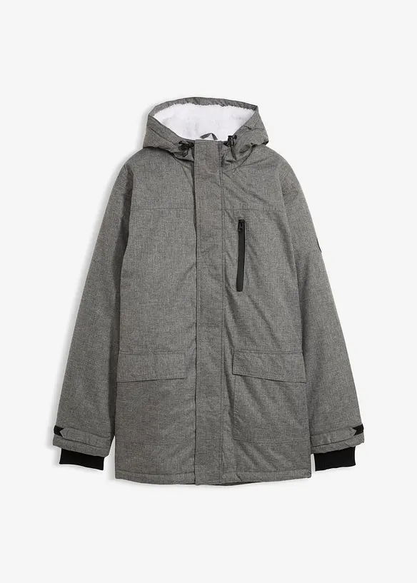 Parka tecnico impermeabile con pile teddy, bonprix