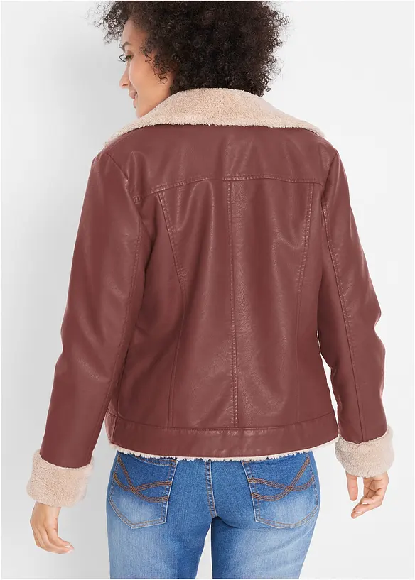 Giacca in similpelle foderata, bonprix