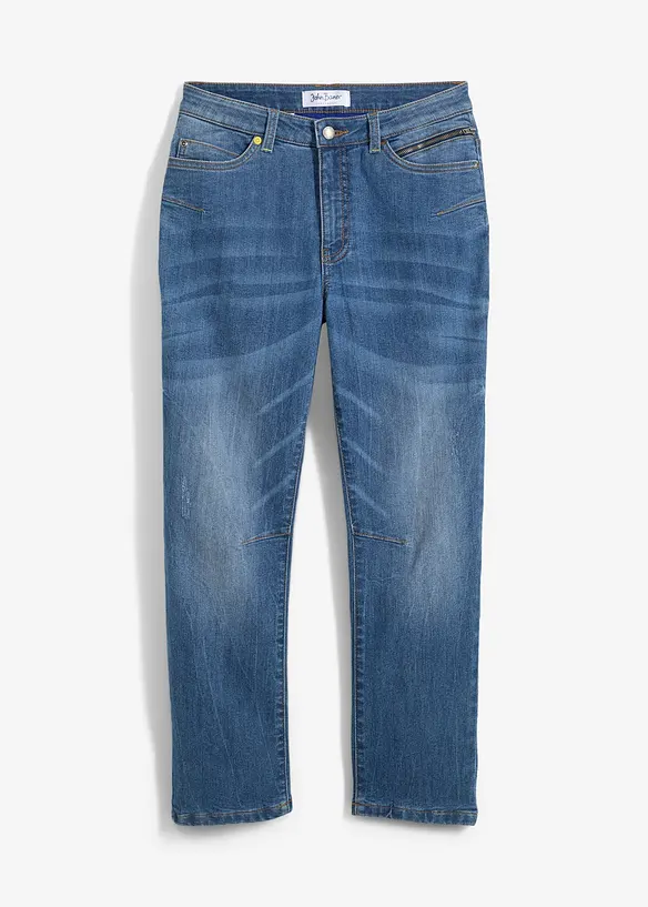 Jeans termici slim fit foderati in flanella, tapered, bonprix