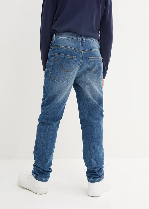 Jeans termici slim fit foderati in flanella, tapered, bonprix