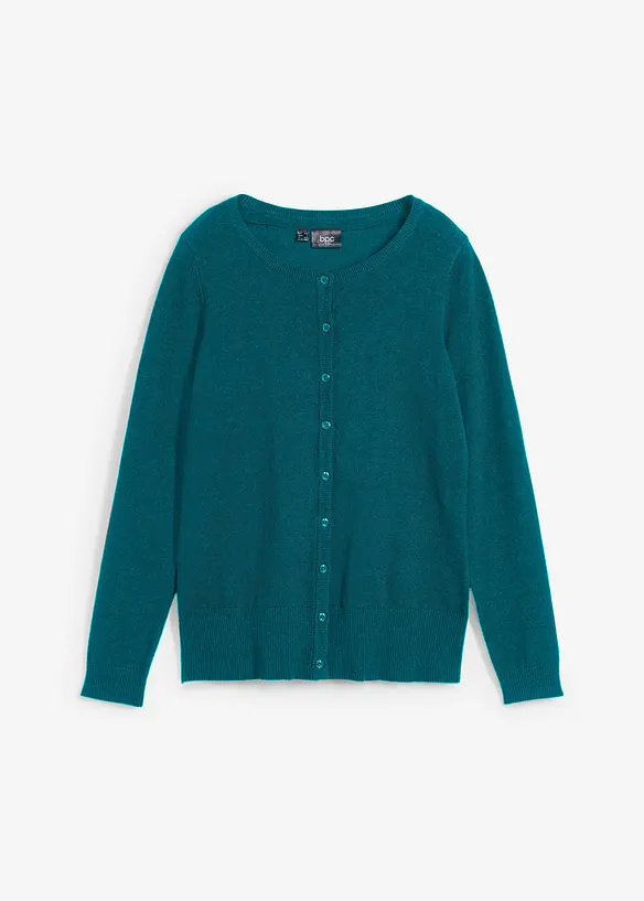 Cardigan in maglia fine con cotone riciclato, bonprix