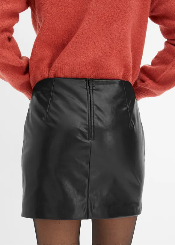 Gonna corta in similpelle, bonprix