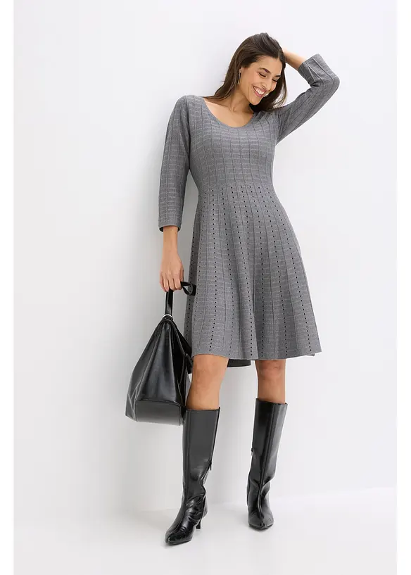 Abito in maglia di misto viscosa fluente, bonprix