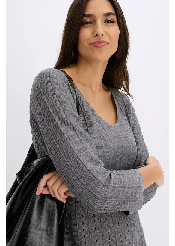 Abito in maglia di misto viscosa fluente, bonprix