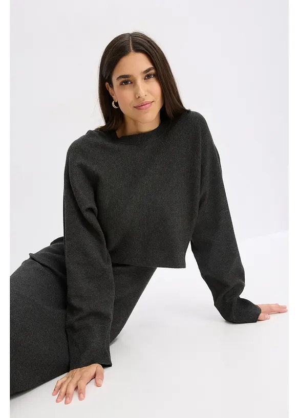 Abito in maglia e maglione abbinato (set 2 pezzi), bonprix