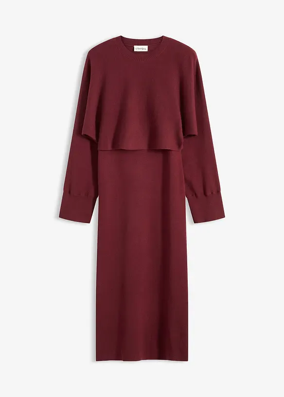 Abito in maglia e maglione abbinato (set 2 pezzi), bonprix