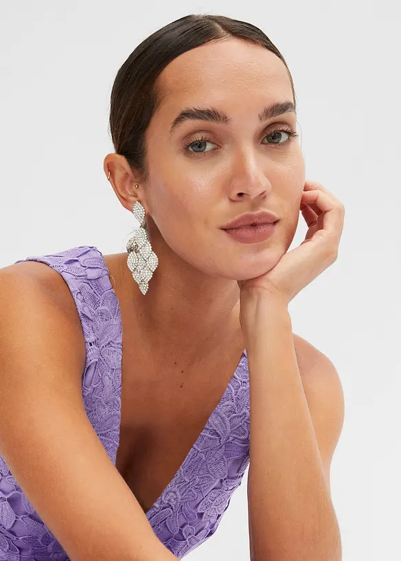 Abito in pizzo con inserto all'uncinetto, bonprix