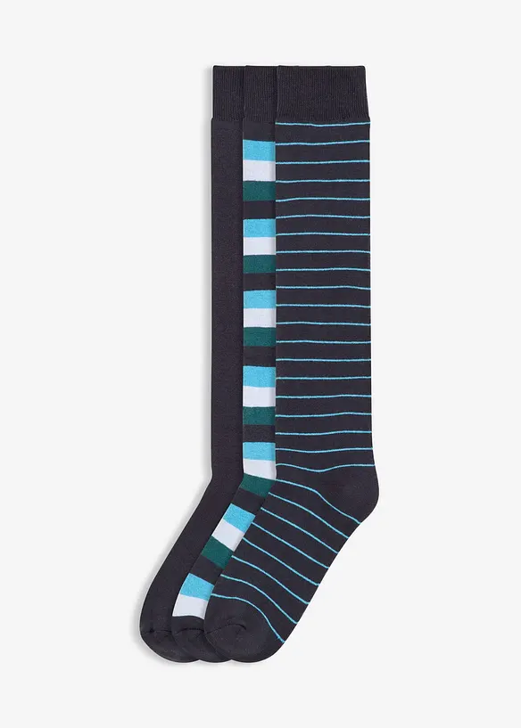 Calzettoni termici con interno in spugna morbida e cotone biologico (pacco da 3 paia), bonprix