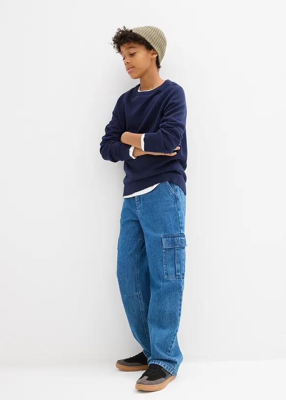 Maglione in filato fine di puro cotone, bonprix