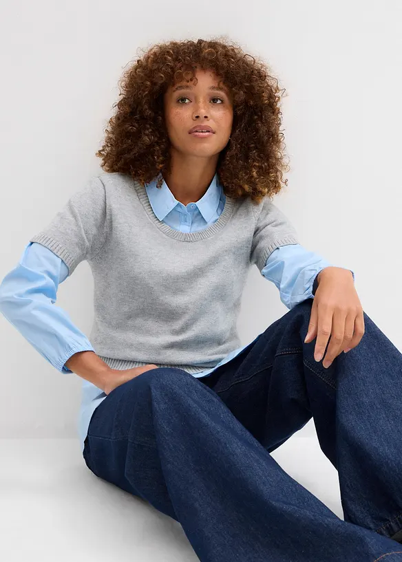 Maglione a maniche corte, bonprix