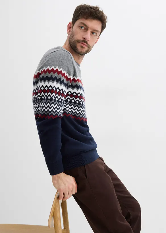 Maglione norvegese con cotone, bonprix