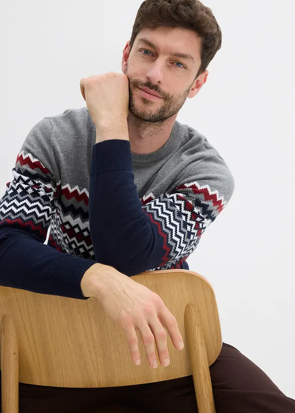 Maglione norvegese con cotone, bonprix