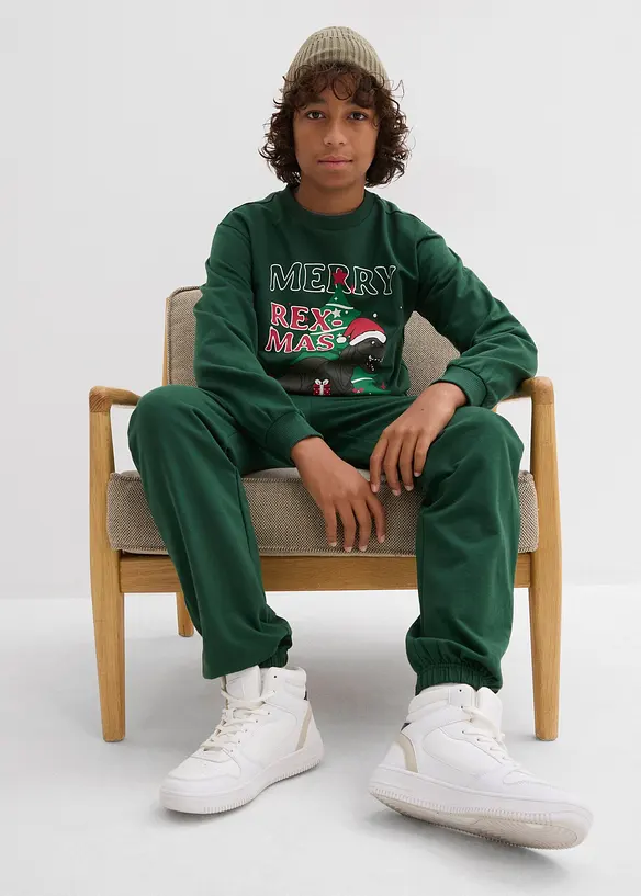 Maglia e pantaloni in felpa di puro cotone (set 2 pezzi), bonprix