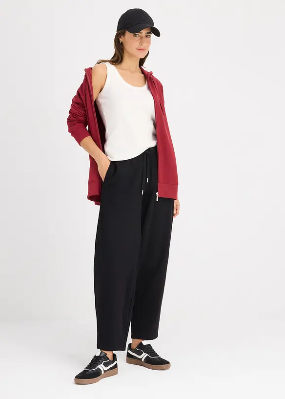 Felpa lunga con zip, bonprix