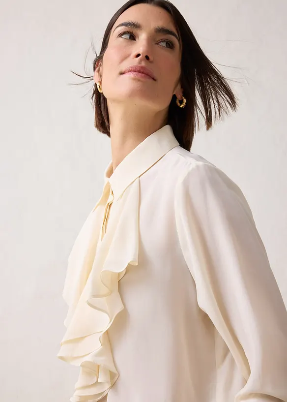 Blusa con seta, bonprix