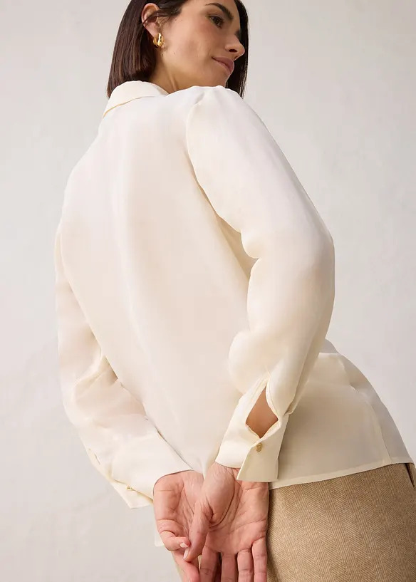 Blusa con seta, bonprix