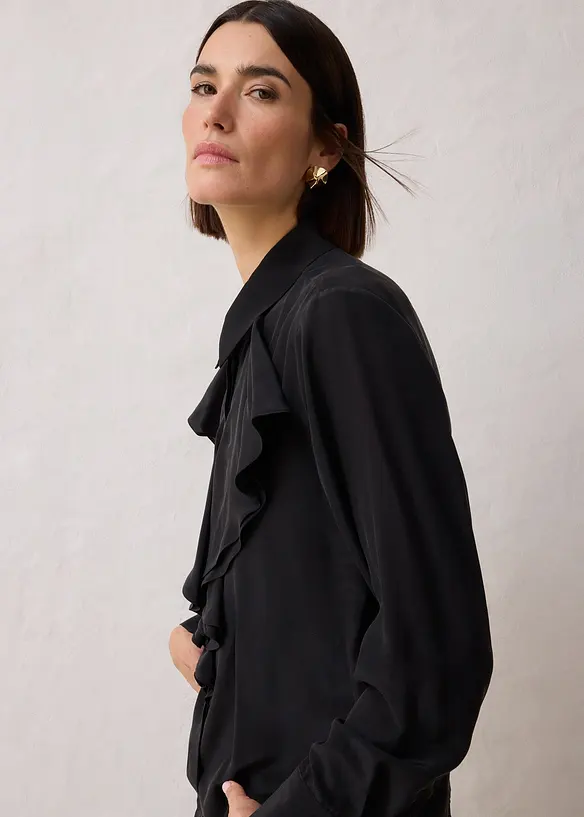 Blusa con seta, bonprix