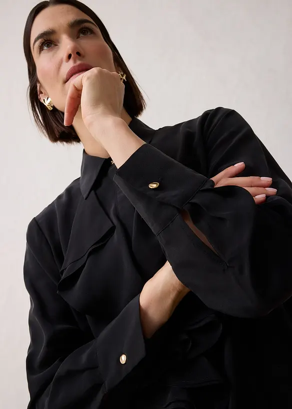 Blusa con seta, bonprix