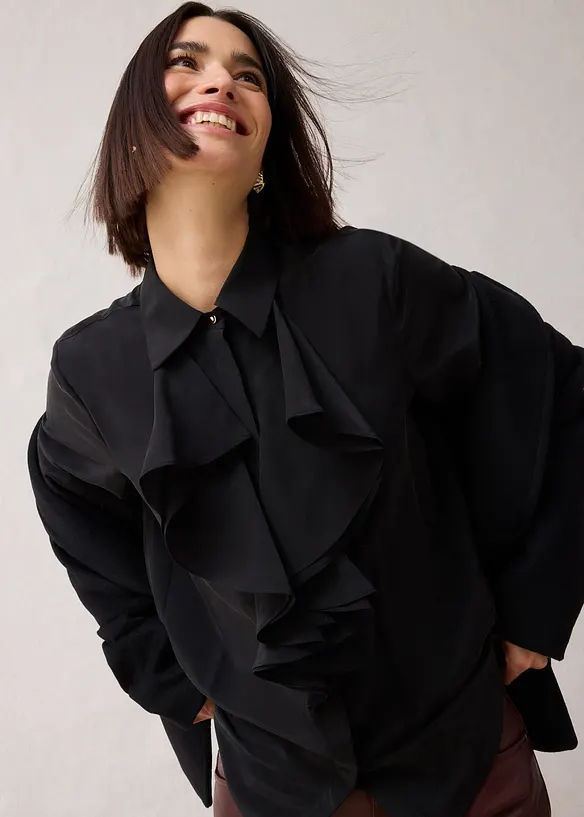 Blusa con seta, bonprix