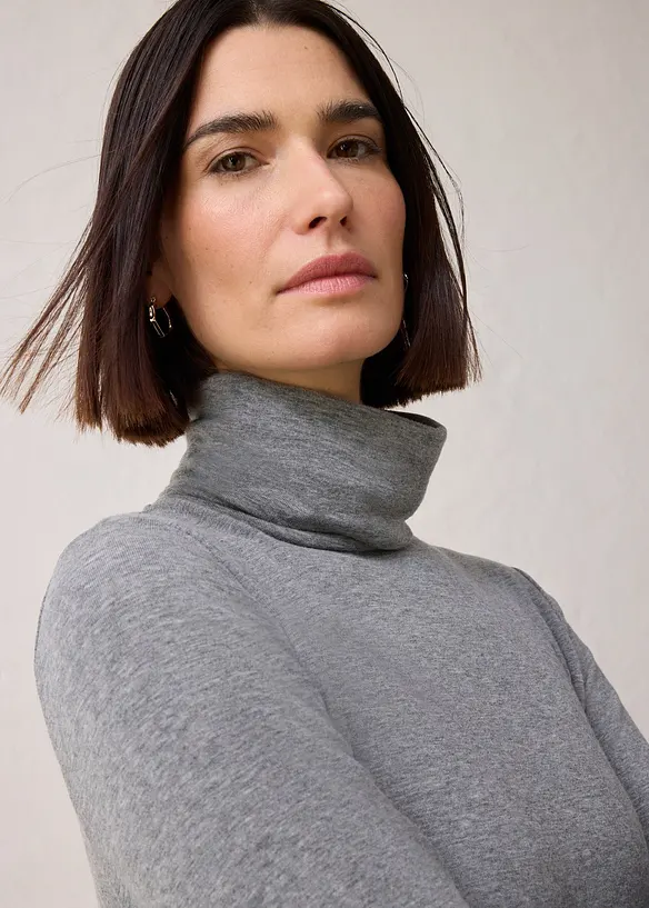 Maglia dolcevita in misto lana, bonprix