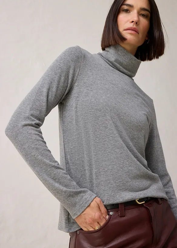 Maglia dolcevita in misto lana, bonprix