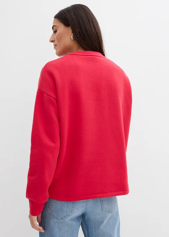 Felpa oversize in misto cotone, bonprix