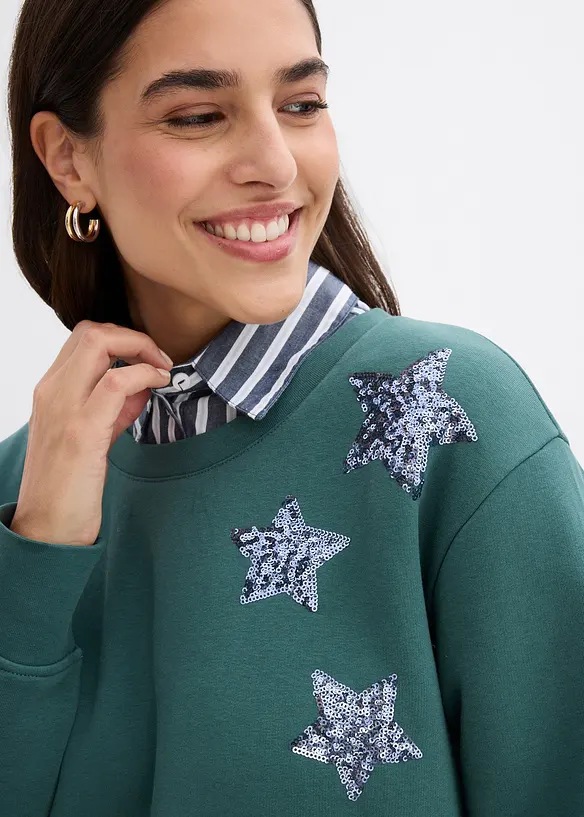 Felpa in misto cotone, bonprix