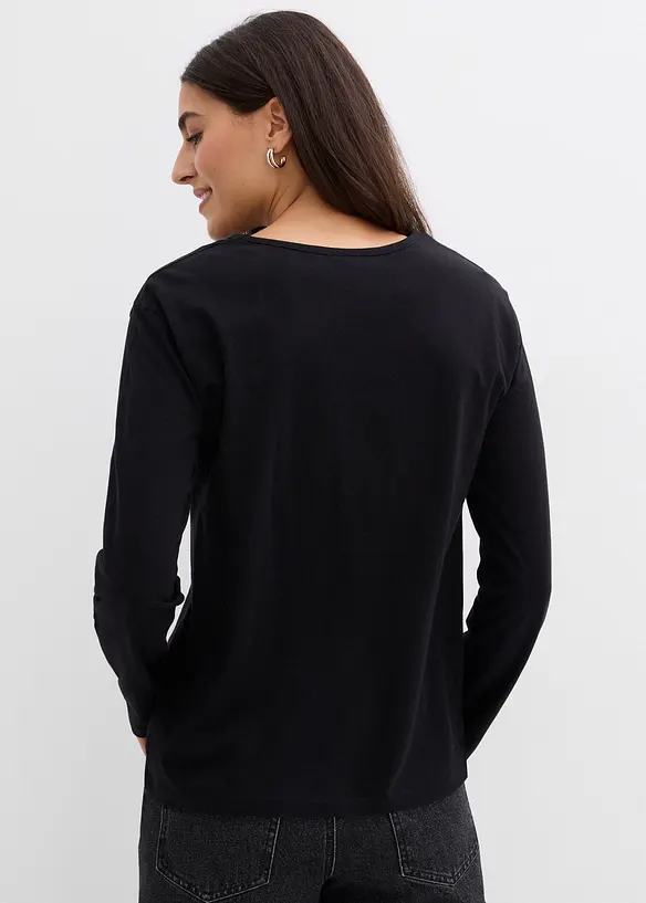 Maglia a maniche lunghe in puro cotone biologico, bonprix