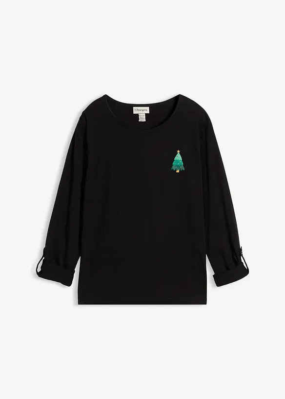 Maglia a maniche lunghe in puro cotone biologico, bonprix