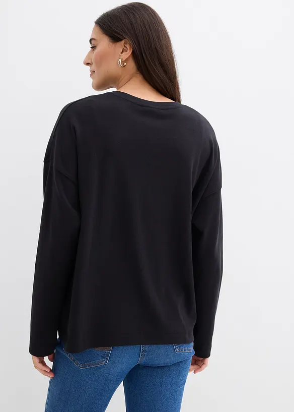 Maglia a maniche lunghe in puro cotone biologico, bonprix
