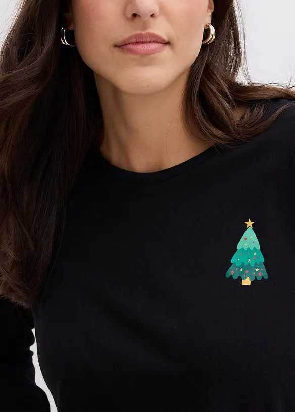 Maglia a maniche lunghe in puro cotone biologico, bonprix