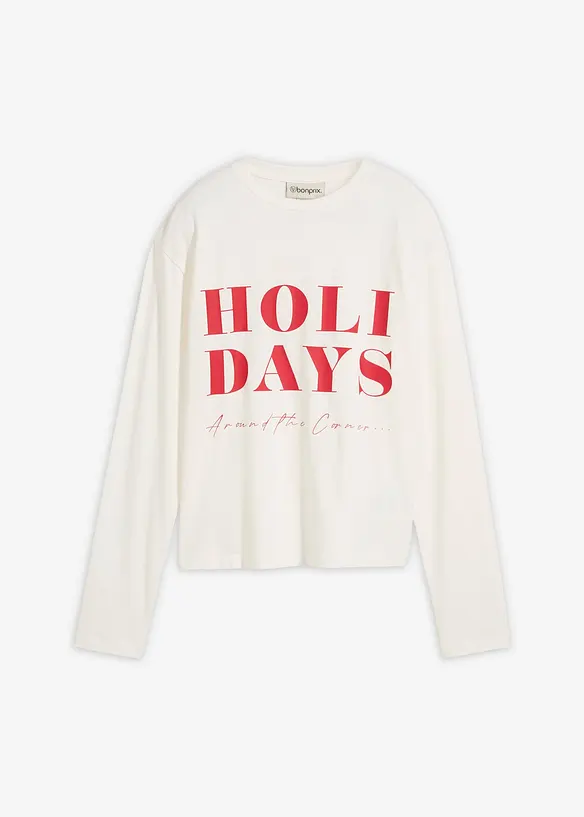 Maglia a maniche lunghe in misto cotone biologico, bonprix