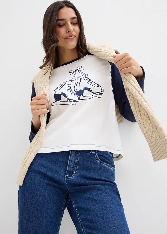 Maglia raglan in puro cotone biologico, bonprix