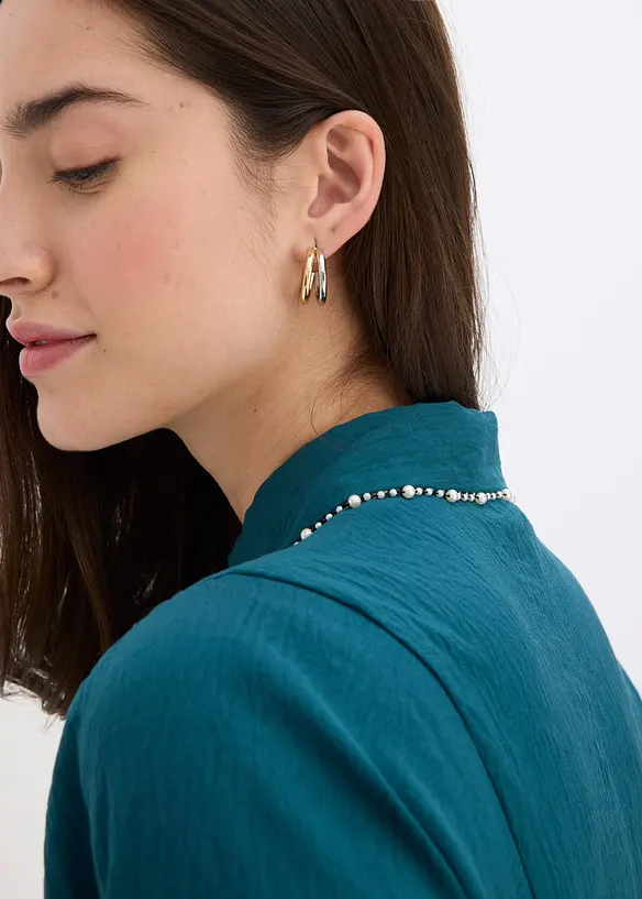 Abito midi con applicazione di perline, bonprix