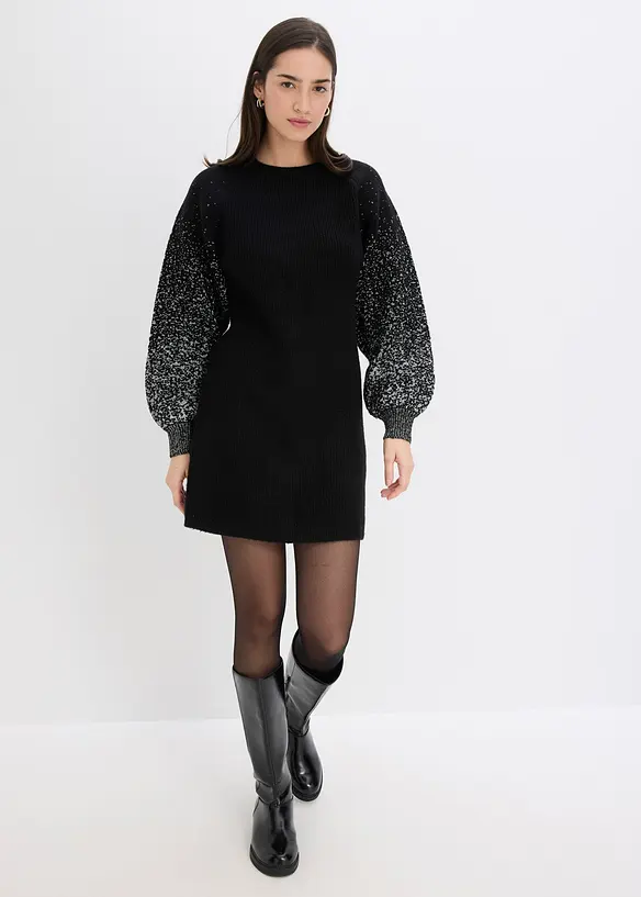 Abito in maglia con effetto glitterato, bonprix