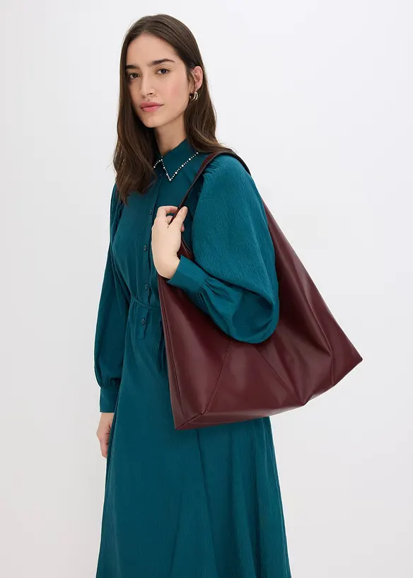 Abito midi con applicazione di perline, bonprix