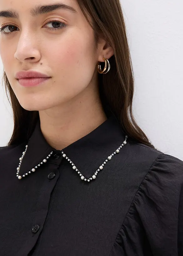 Abito midi con applicazione di perline, bonprix