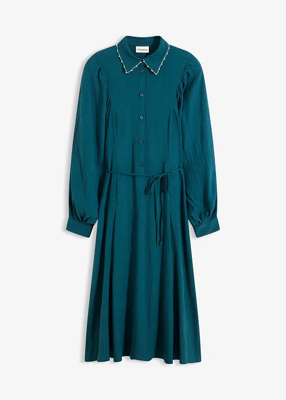 Abito midi con applicazione di perline, bonprix